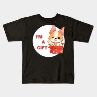 I'm a Gift Corgi Kids T-Shirt